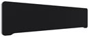 Bordsskärm Edge, 1800x400 mm, toppmonterad svart, vit