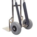 Säckkärra i aluminium Therese, lastkapacitet 350 kg, polyuretan, punkteringsfritt