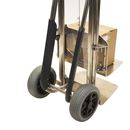 Säckkärra i aluminium Therese, lastkapacitet 350 kg, med lyftplattform, polyuretan, punkteringsfritt