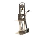 Säckkärra i aluminium Therese, lastkapacitet 350 kg, med lyftplattform, polyuretan, punkteringsfritt