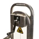 Säckkärra i aluminium Therese, lastkapacitet 350 kg, med lyftplattform, polyuretan, punkteringsfritt