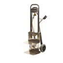 Säckkärra i aluminium Therese, lastkapacitet 350 kg, med lyftplattform, polyuretan, punkteringsfritt