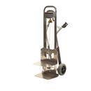 Säckkärra i aluminium Therese, lastkapacitet 350 kg, med lyftplattform, polyuretan, punkteringsfritt