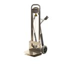 Säckkärra i aluminium Therese, lastkapacitet 350 kg, med lyftplattform, polyuretan, punkteringsfritt