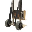 Säckkärra i aluminium Therese, lastkapacitet 350 kg, med lyftplattform, polyuretan, punkteringsfritt