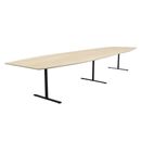 Konferensbord Elips, höjd 720 mm, BxD 4400 x 1200/800 mm, björk/svart