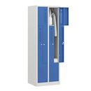 Z-skåp Amsterdam, 2 sektioner, ljusgrå/ljusblå, bredd 590 mm