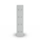 Småfacksskåp med 4 fack Amsterdam, 1 sektion, ljusgrå, B 400 mm, 4 fack, vridregel