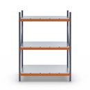 Hyllställ Aleyna, belastning per sektion 1600 kg, med stålhyllor, HxBxD 2000 x 1400 x 800 mm, grundsektion