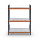 Hyllställ Aleyna, belastning per sektion 1600 kg, med stålhyllor, HxBxD 2000 x 1400 x 800 mm, grundsektion