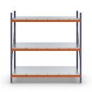 Hyllställ Aleyna, belastning per sektion 1600 kg, med stålhyllor, HxBxD 2000 x 1900 x 800 mm, grundsektion