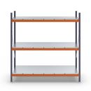 Hyllställ Aleyna, belastning per sektion 1600 kg, med stålhyllor, HxBxD 2000 x 1900 x 800 mm, grundsektion