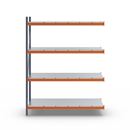 Hyllställ Aleyna, belastning per sektion 1600 kg, med stålhyllor, HxBxD 2500 x 1900 x 800 mm, utbyggnadssektion