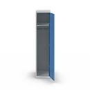 Klädskåp Alvina, 1 sektion, ljusgrå/ljusblå, bredd 400 mm, cylinderlås