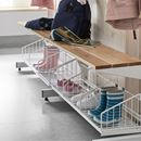 Klädfack Savalen, enkelsidig, B 600 mm, svart, modell A, utbyggnad