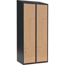 Z-skåp Fydor SMZ, 800x550x1900 mm, 4 dörrar i 2 skåp, sluttande tak, ant/ek