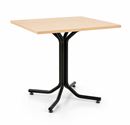 Lunchrumsbord Skara i boklaminat med svart stativ, 700x700 mm