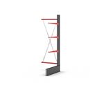Grenställ Attillo, enkelsidig, HxB 3000 x 1000 mm, arm 1000 mm, utbyggnadssektion