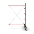 Grenställ Attillo, dubbelsidig, HxB 3000 x 2000 mm, arm 1000 mm, utbyggnadssektion