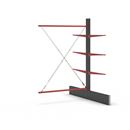 Grenställ Attillo, dubbelsidig, HxB 3000 x 2000 mm, arm 1000 mm, utbyggnadssektion